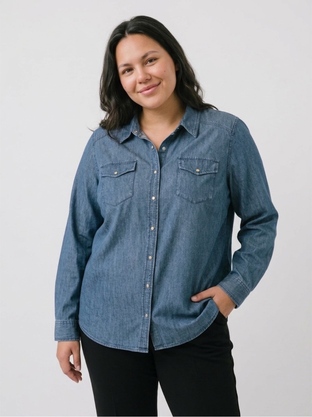 Jones New York Jeans Shirt (Size 2X). EUC